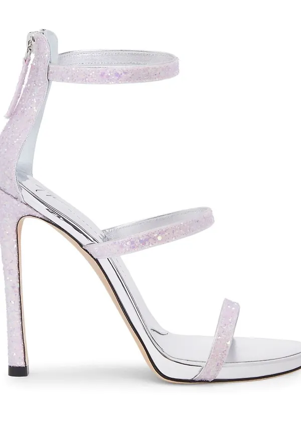 Giuseppe Zanotti glittriga sandaler med stilettklack 120 mm - Rosa