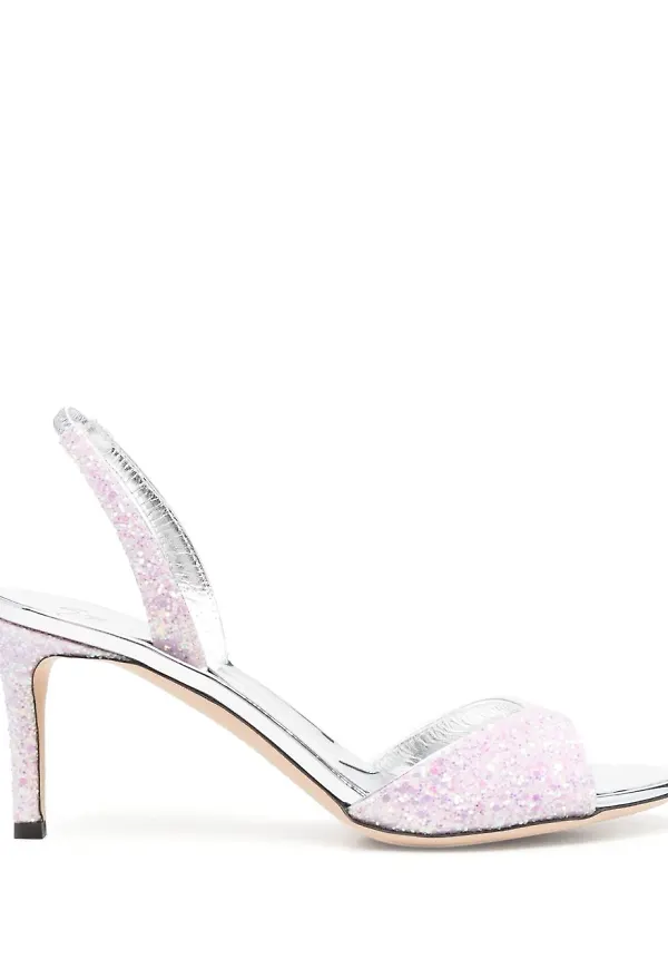 Giuseppe Zanotti glittriga slingback-sandaler - Rosa