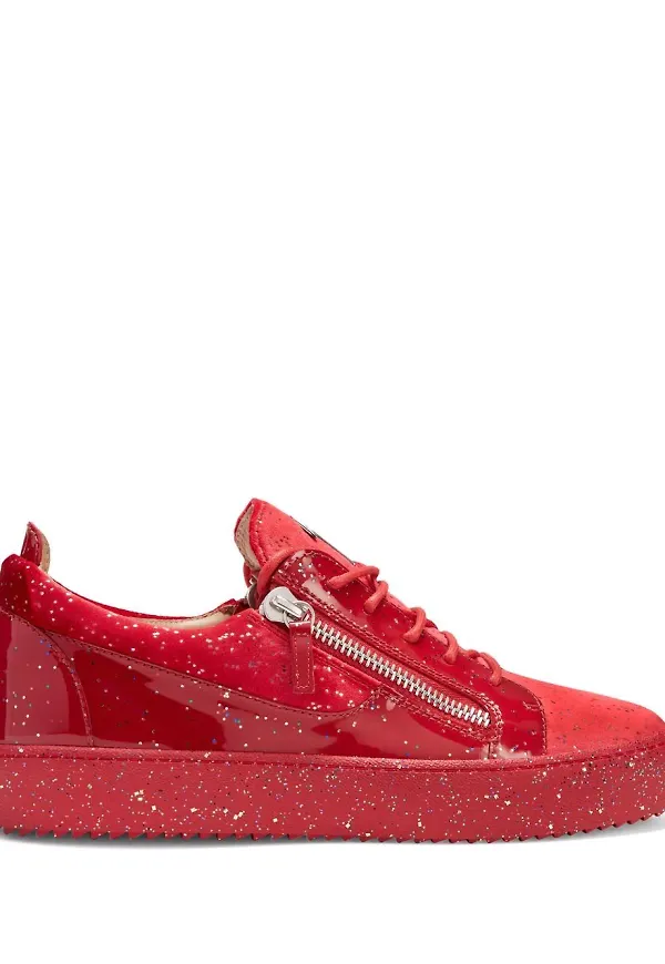 Giuseppe Zanotti glittriga sneakers - Röd