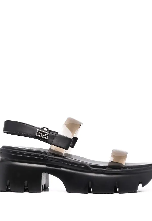 Giuseppe Zanotti grova sandaler med öppen tå - Svart