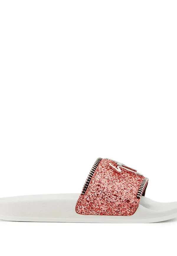 Giuseppe Zanotti Halley glittriga tofflor - Rosa