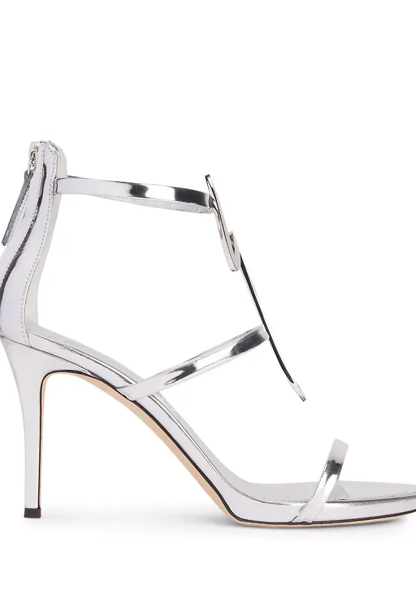 Giuseppe Zanotti Harmony G lädersandaler - Silverfärgad