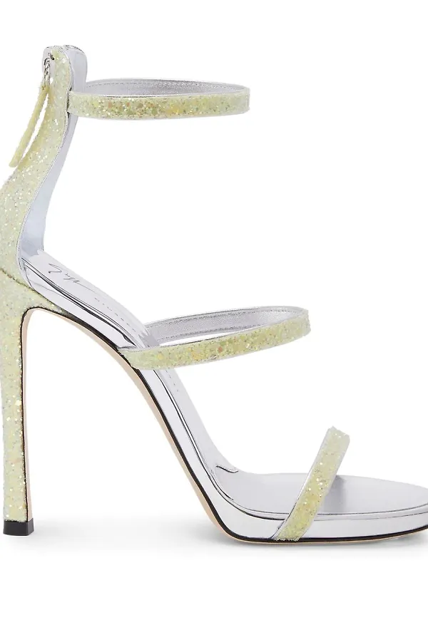 Giuseppe Zanotti Harmony sandaler i glitter - Gul