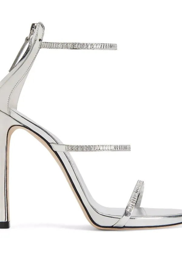 Giuseppe Zanotti Harmony utsmyckade sandaler - Silverfärgad