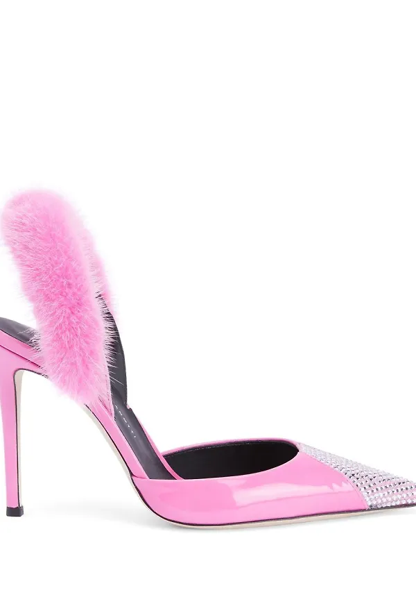 Giuseppe Zanotti Henriette strassprydda pumps - Rosa