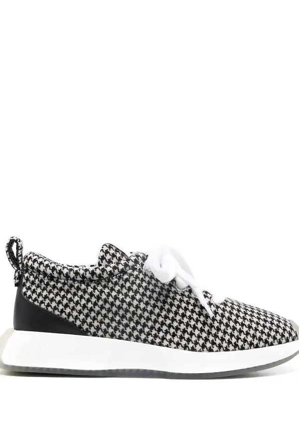 Giuseppe Zanotti hundtandsmönstrade låga sneakers - Svart