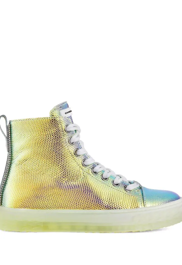 Giuseppe Zanotti höga sneakers - Silverfärgad
