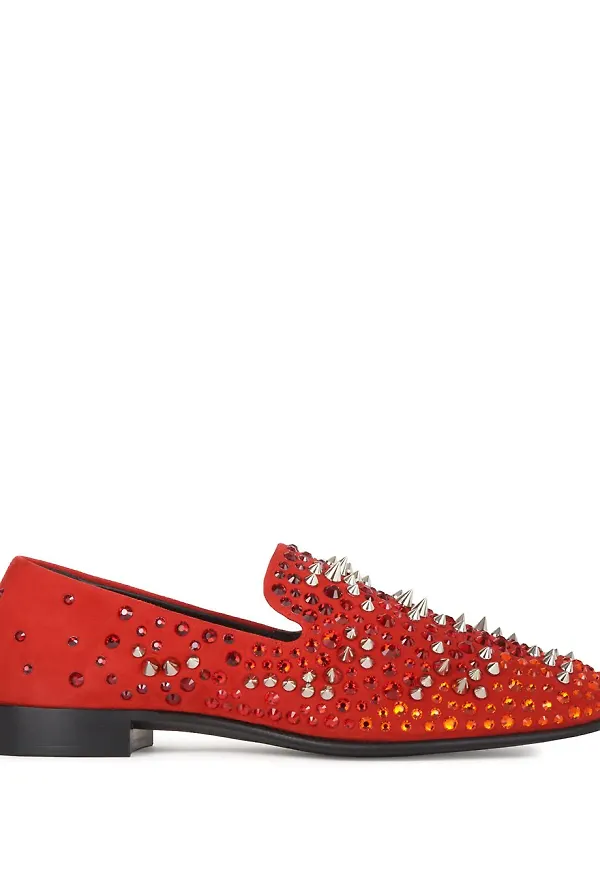 Giuseppe Zanotti Ignis utsmyckade loafers - Röd