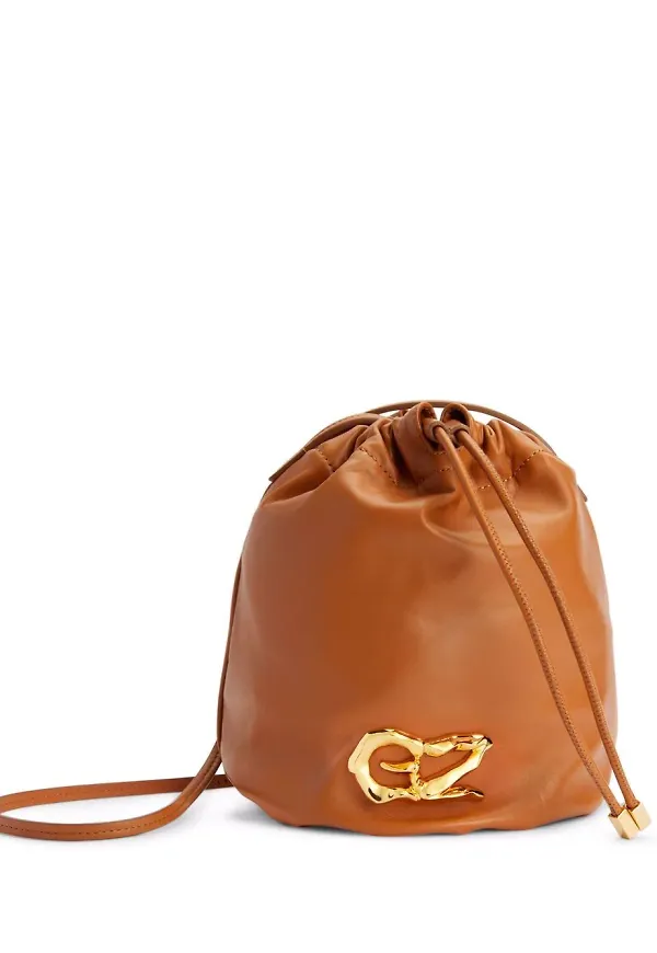 Giuseppe Zanotti Izar bucketbag i läder - Brun