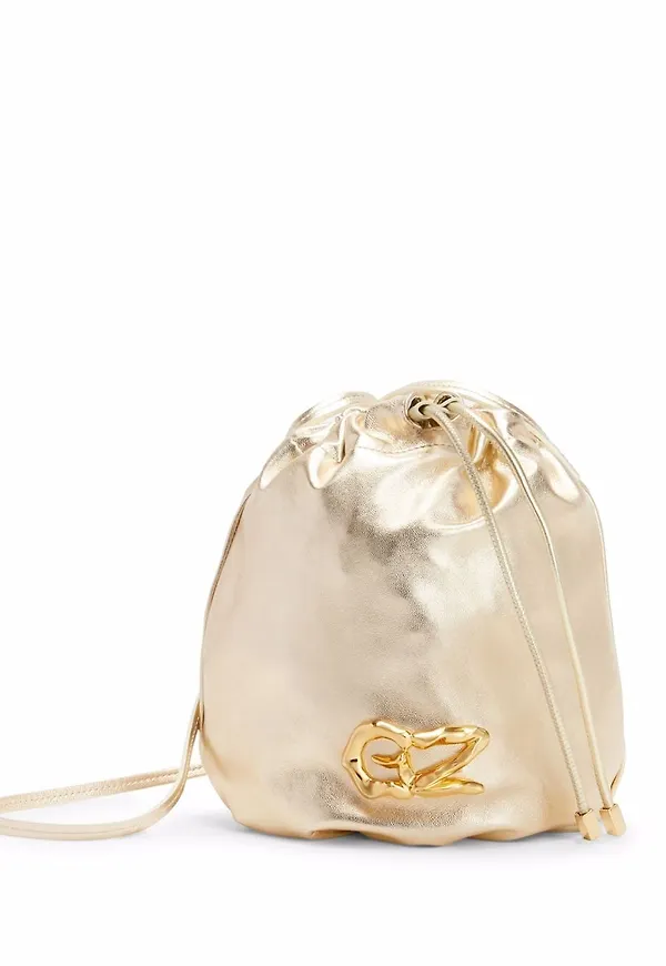 Giuseppe Zanotti Izar bucketbag i läder - Guldfärgad
