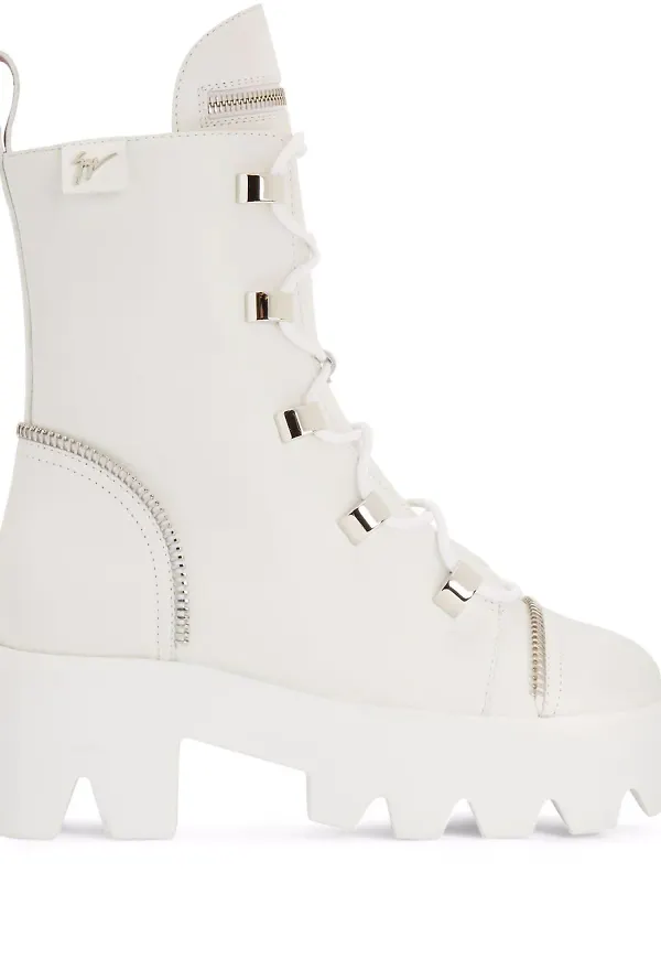 Giuseppe Zanotti Juliett läderstövletter - Vit