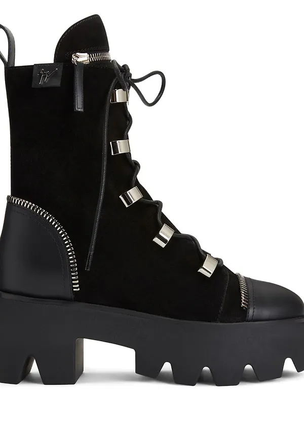 Giuseppe Zanotti Juliett vandrarkängor med platåsula - Svart
