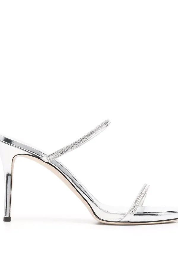 Giuseppe Zanotti juvelprydda sandaler - Silverfärgad