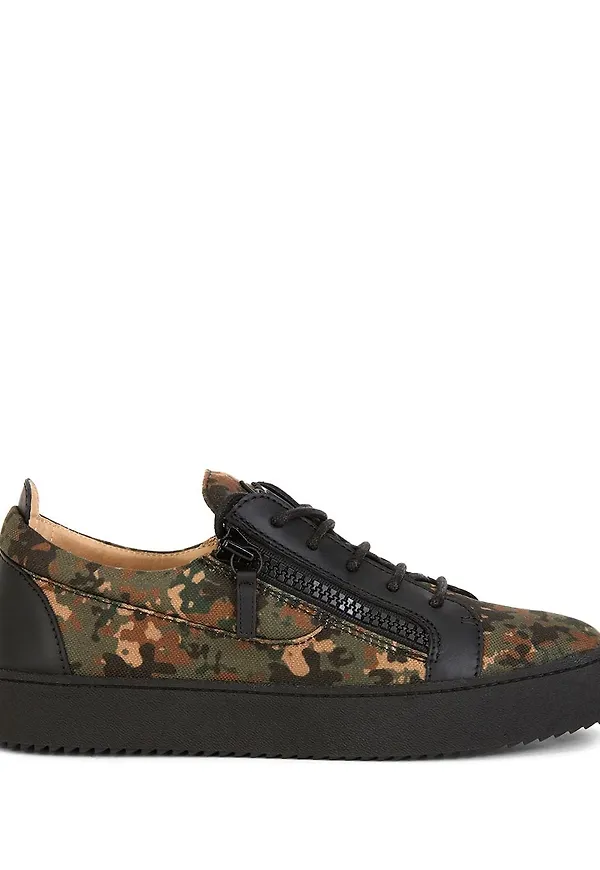 Giuseppe Zanotti kamouflagemönstrade sneakers - Grön