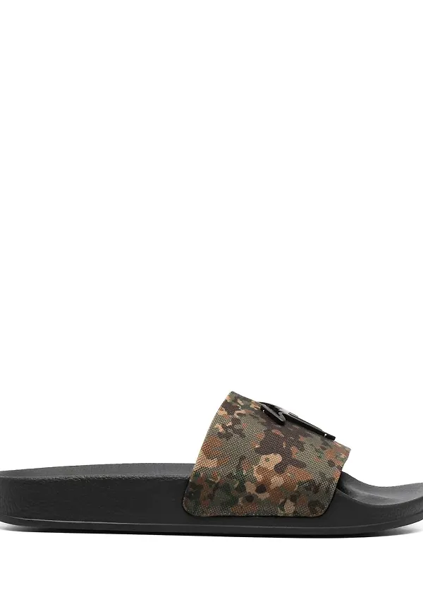 Giuseppe Zanotti kamouflagemönstrade tofflor - Grön