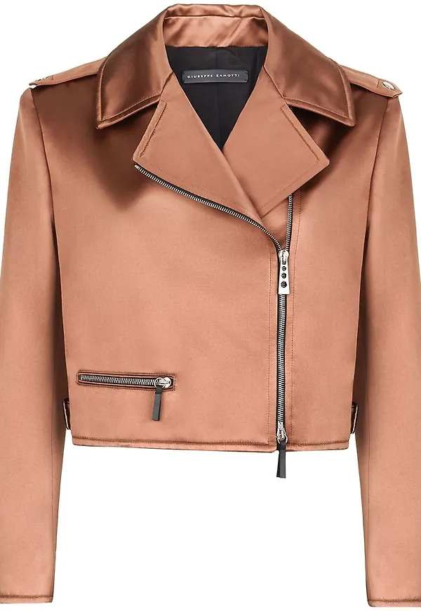 Giuseppe Zanotti kort bikerjacka - Brun
