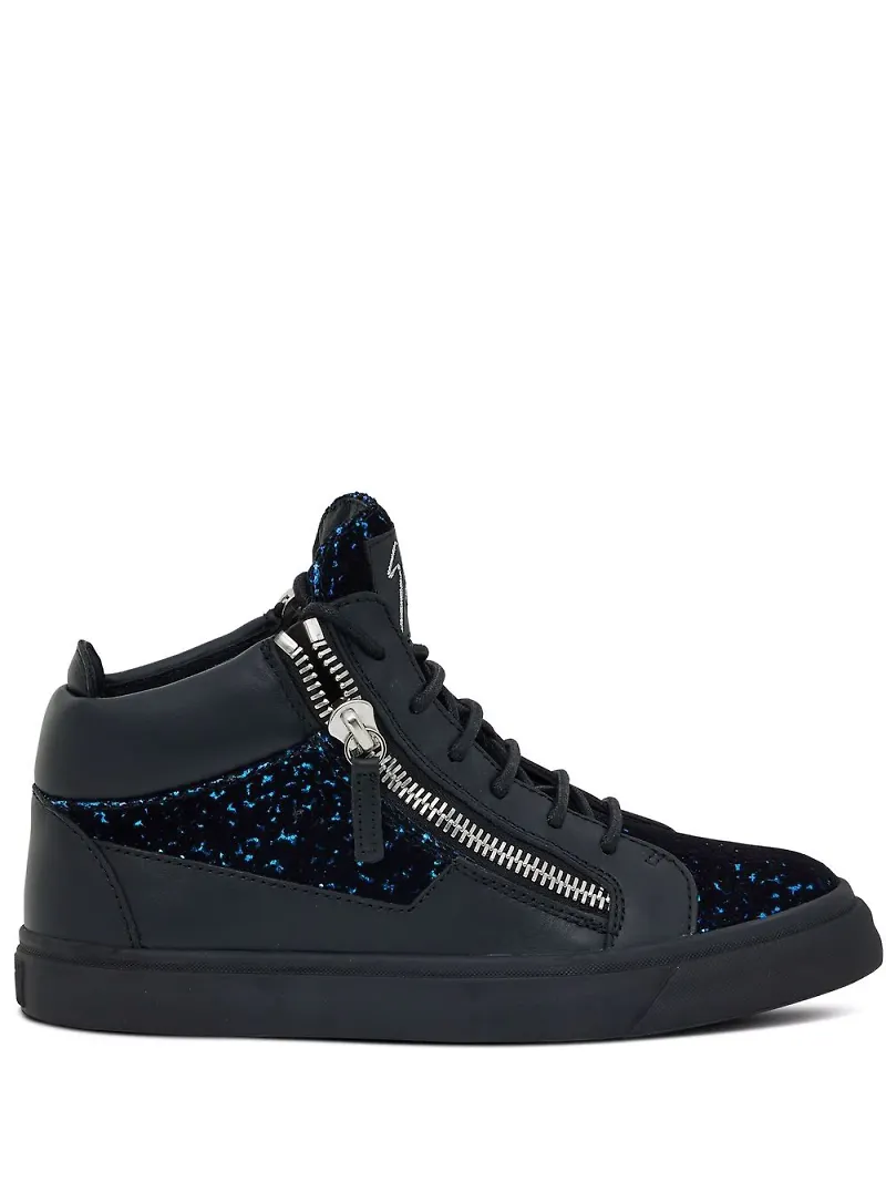 Giuseppe Zanotti Kriss höga lädersneakers - Svart