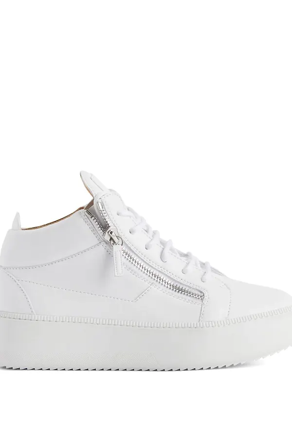 Giuseppe Zanotti Kriss höga lädersneakers - Vit