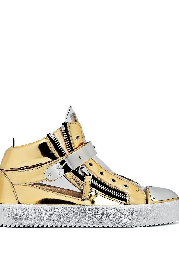 Giuseppe Zanotti Kriss höga sneakers - GOLD