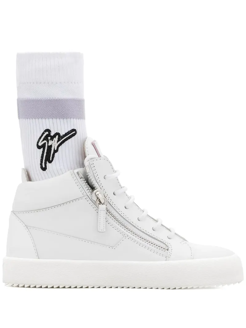 Giuseppe Zanotti Kriss Plus höga strumpsneakers - Vit