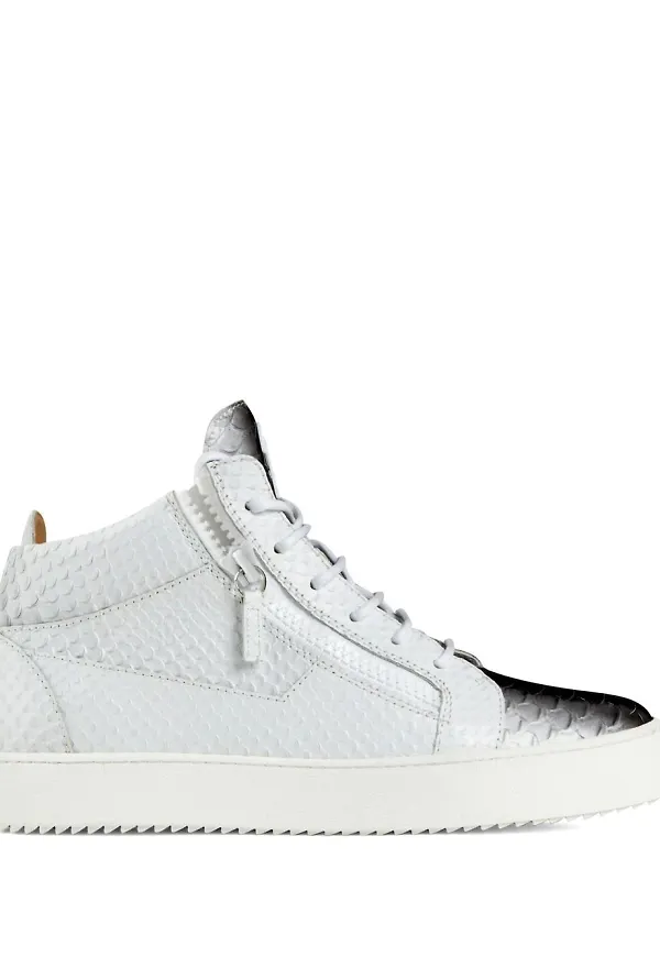 Giuseppe Zanotti Kriss sneakers med krokodileffekt - Vit