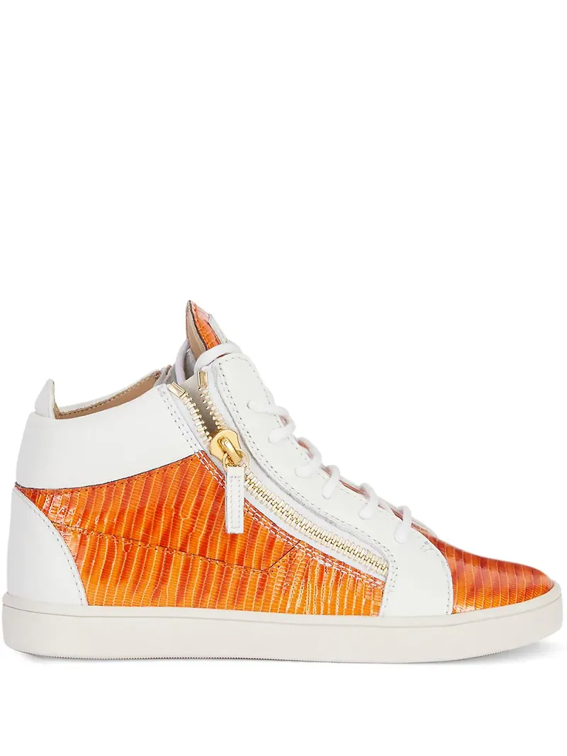 Giuseppe Zanotti Kriss sneakers med ormskinnseffekt - Vit