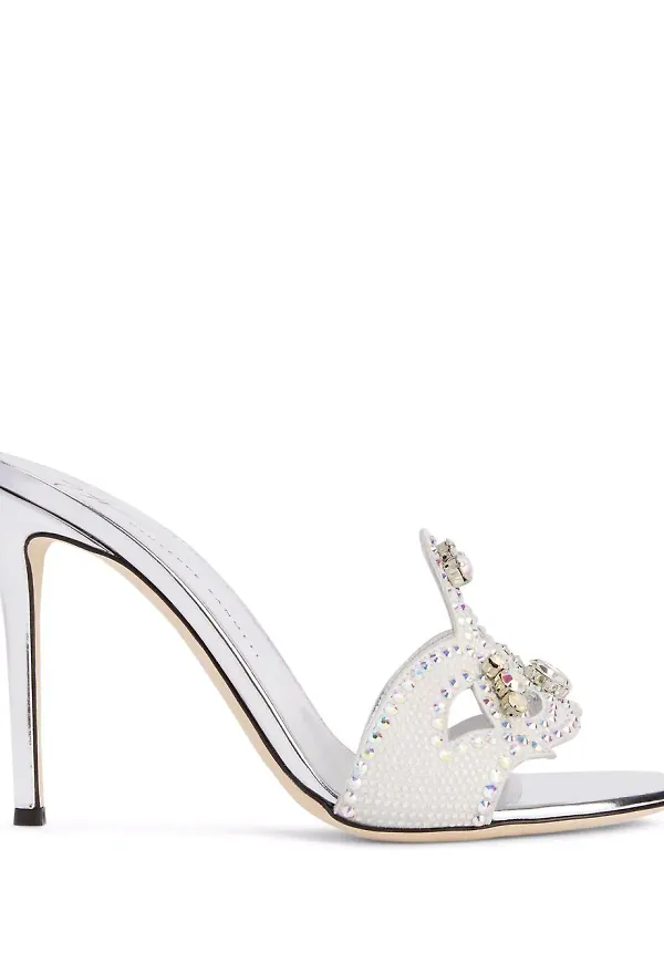 Giuseppe Zanotti Lilii sandaler med strass - Vit