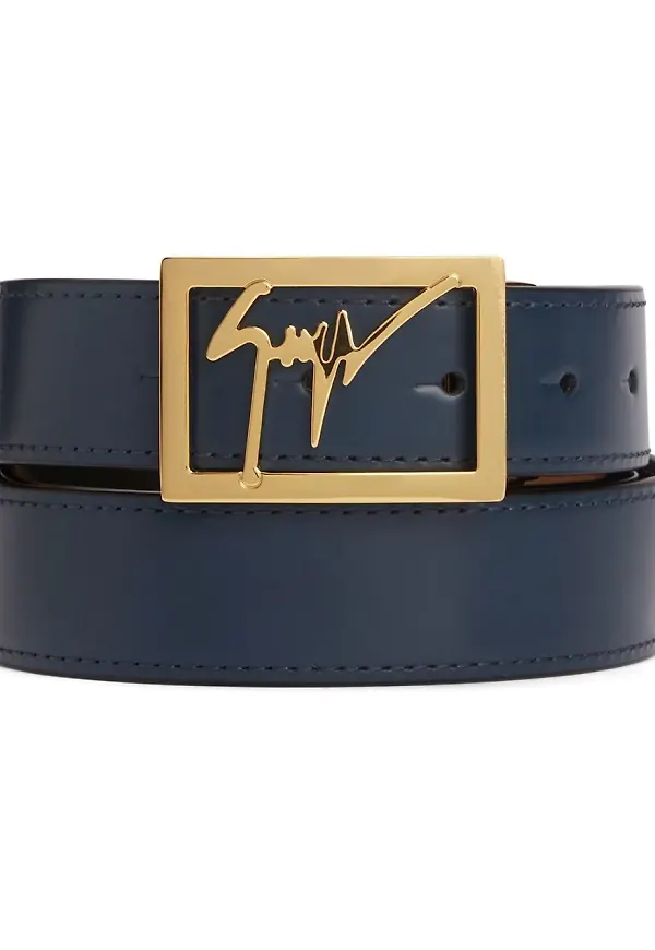 Giuseppe Zanotti Linum läderskärp - Blå