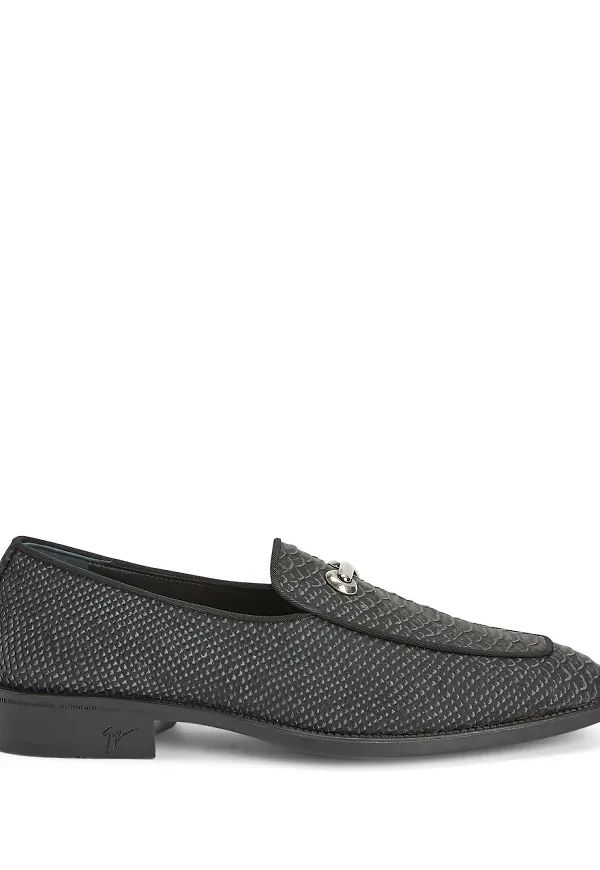Giuseppe Zanotti loafers med krokodileffekt - Grå