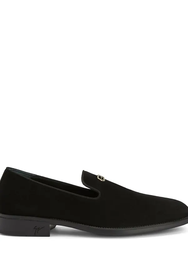 Giuseppe Zanotti loafers med logotypplakett - Svart