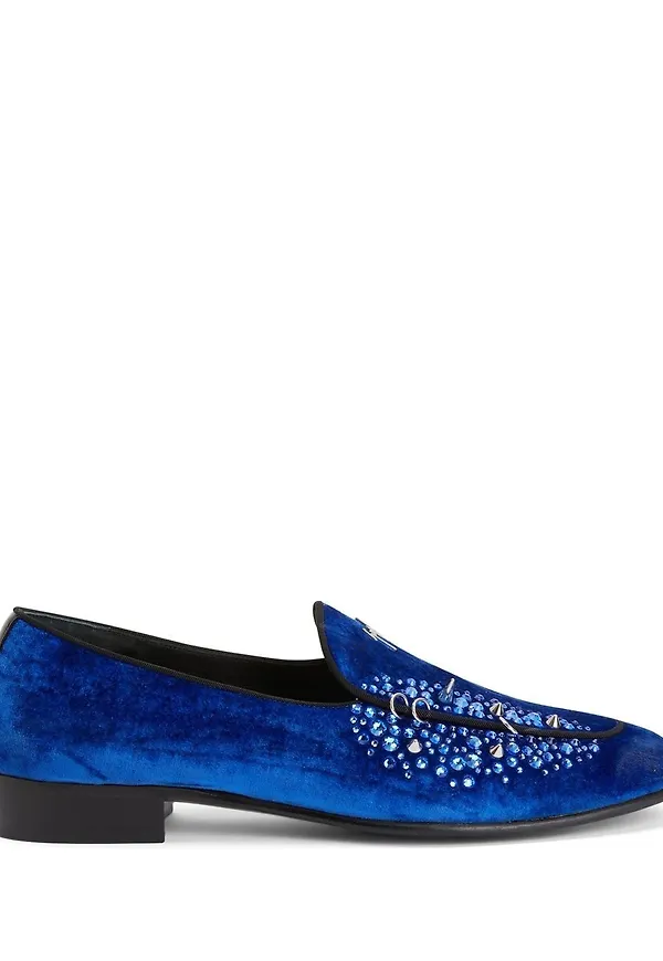 Giuseppe Zanotti loafers med strass - Blå