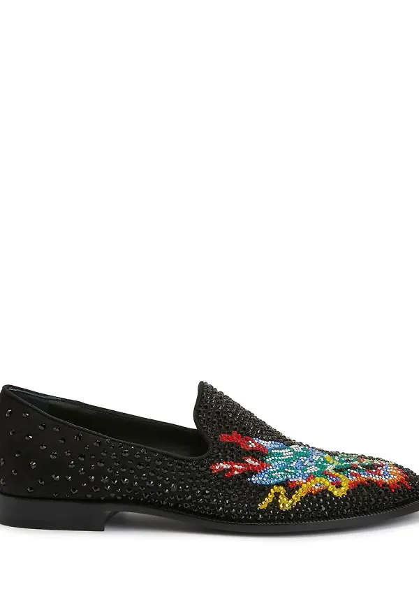 Giuseppe Zanotti loafers med strass - Svart