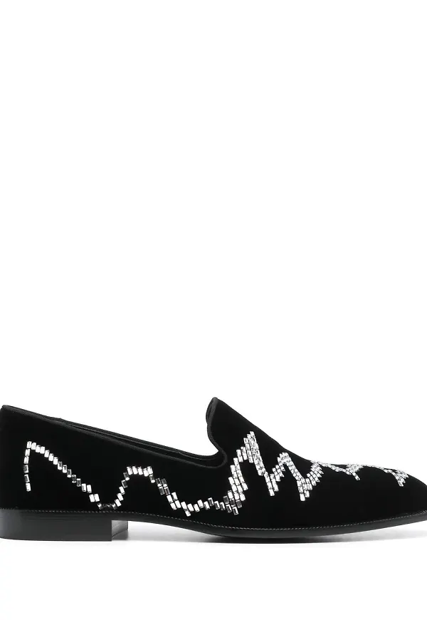 Giuseppe Zanotti loafers med strass - Svart