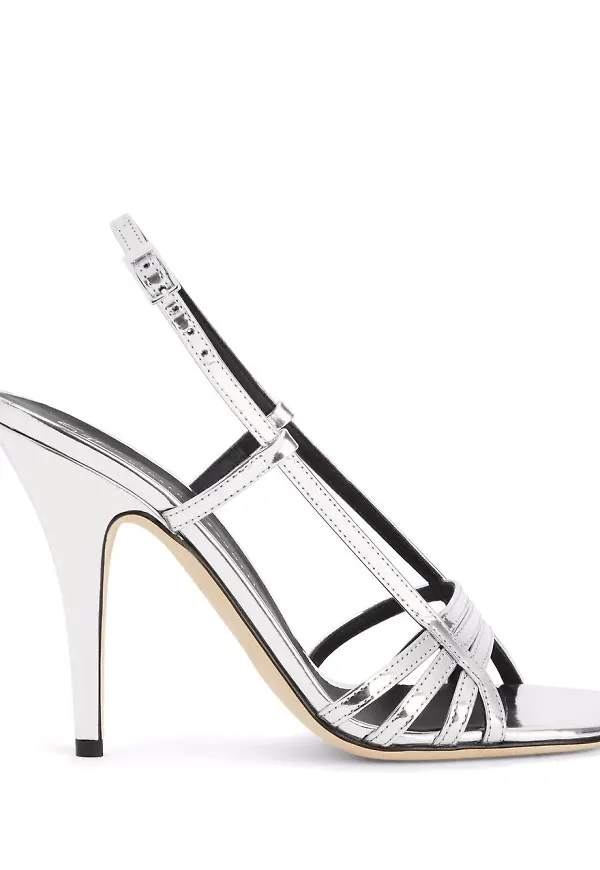 Giuseppe Zanotti Lybra slingback-sandaler - Silverfärgad
