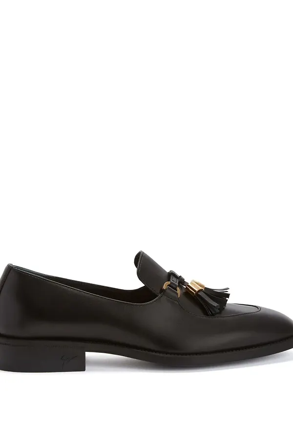 Giuseppe Zanotti läderloafers med tofs - Svart