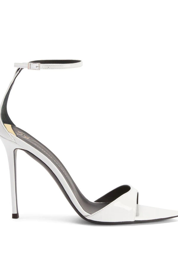 Giuseppe Zanotti lädersandaler med klack - Vit
