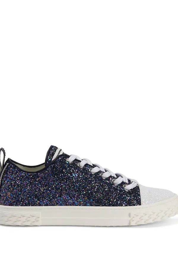 Giuseppe Zanotti låga glittriga sneakers - Svart