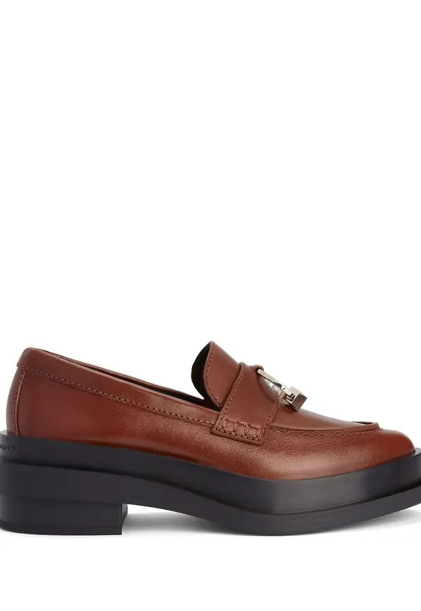 Giuseppe Zanotti Malick läderloafers - Brun