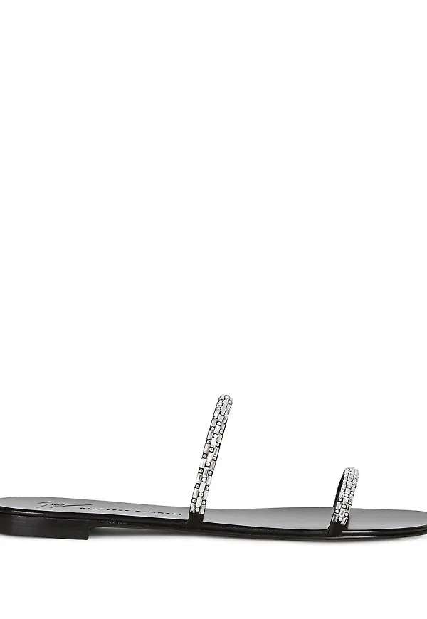 Giuseppe Zanotti Mauritia utsmyckade sandaler - Svart