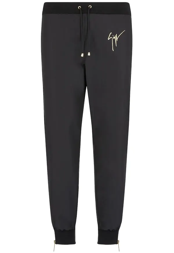 Giuseppe Zanotti mjukisbyxor med logotyp - Svart