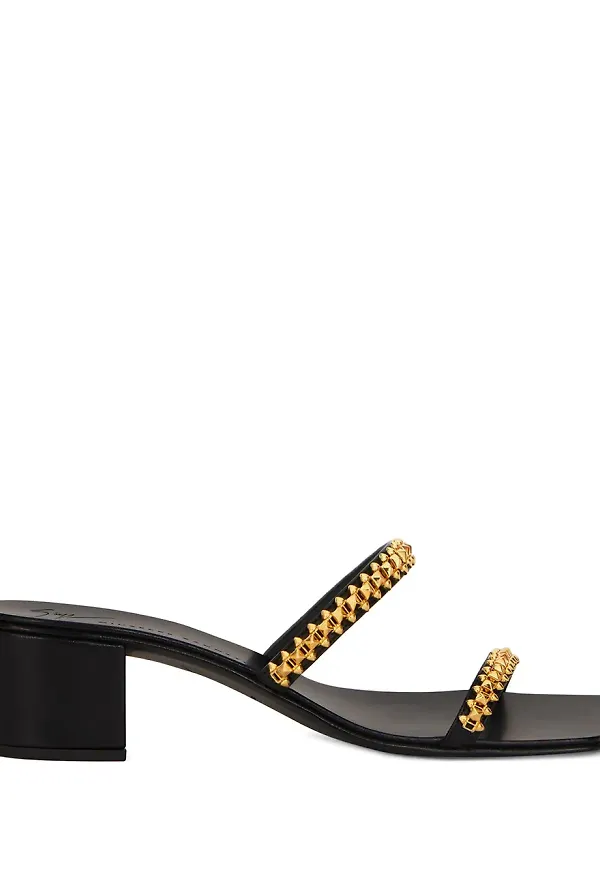Giuseppe Zanotti Nerissa utsmyckade sandaler - Svart