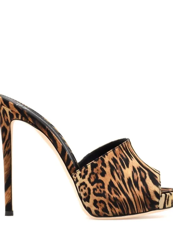 Giuseppe Zanotti Nettie leopardmönstrade sandaler - Brun