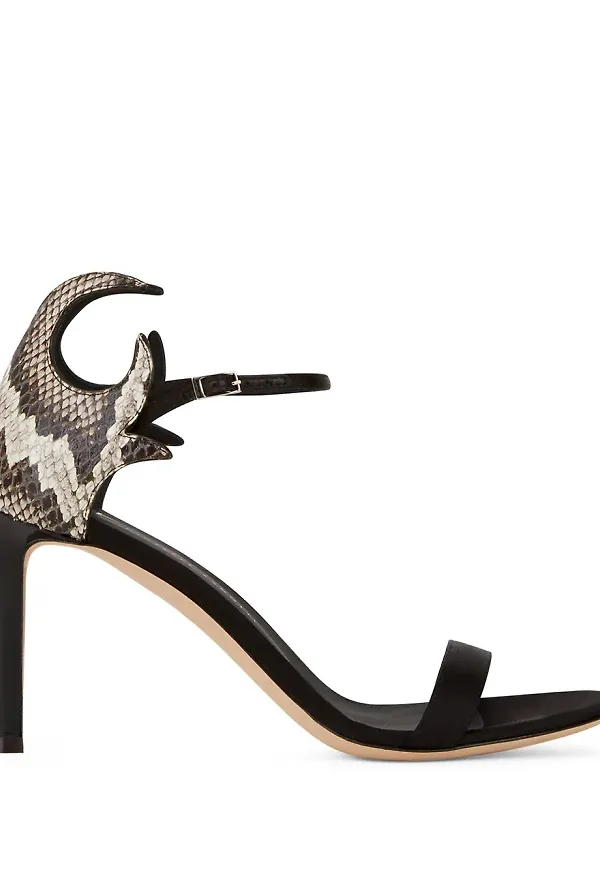 Giuseppe Zanotti ormskinnsmönstrade sandaler - Svart
