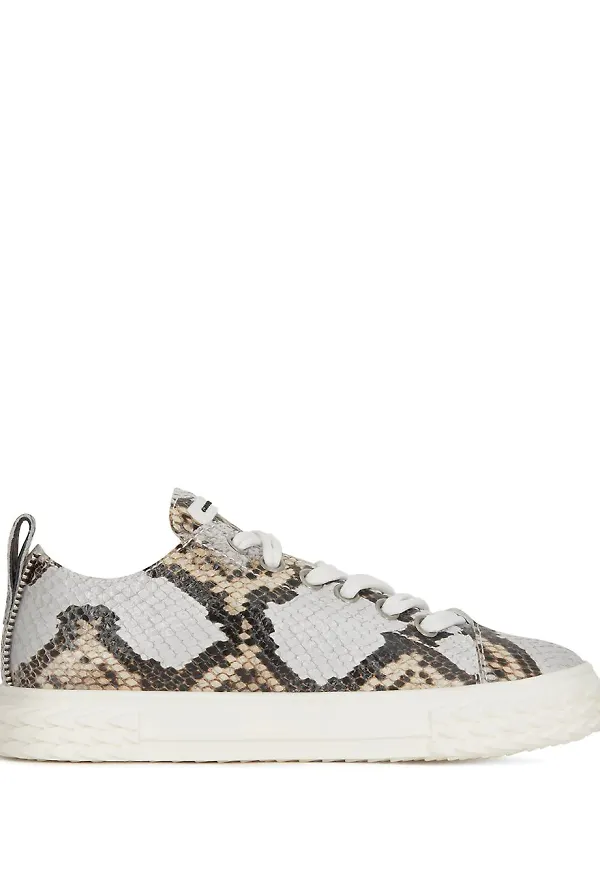 Giuseppe Zanotti ormskinnsmönstrade sneakers - Grå