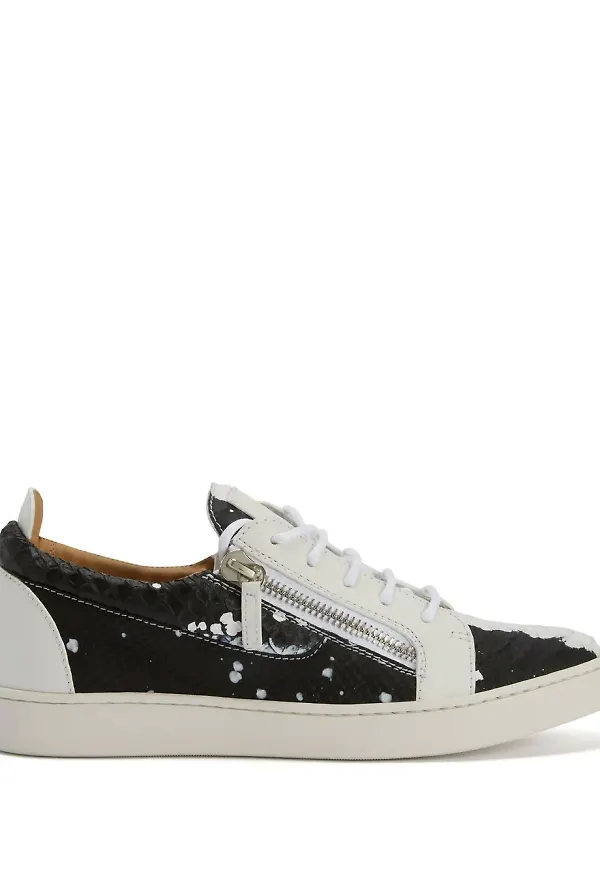 Giuseppe Zanotti ormskinnspräglade sneakers - Svart