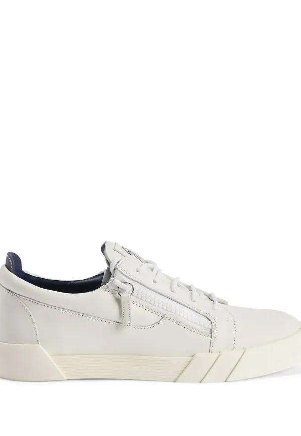 Giuseppe Zanotti panelled leather sneakers - Vit