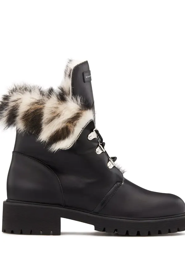 Giuseppe Zanotti Phillis fårskinnsfodrade stövletter - Svart