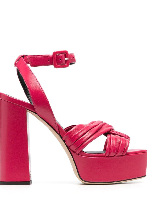 Giuseppe Zanotti platåsandaler i läder - Rosa