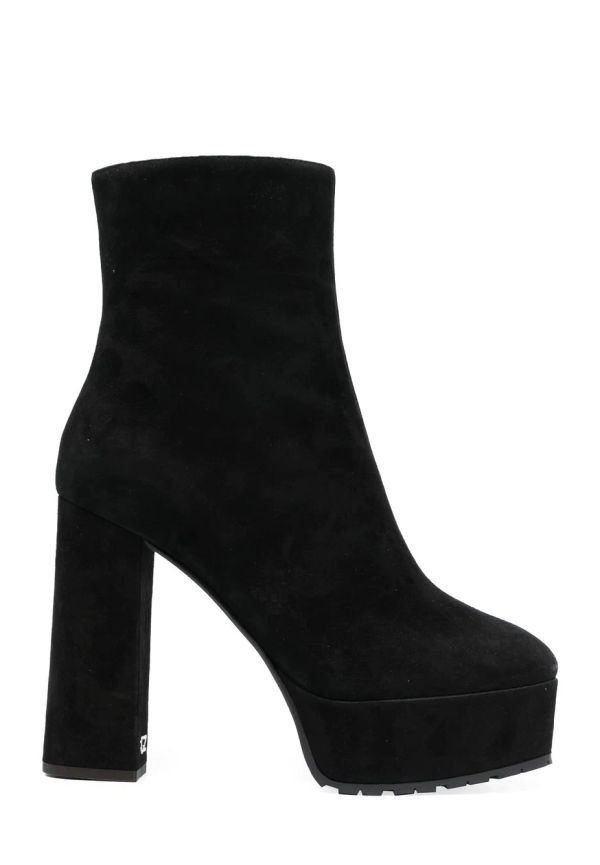 Giuseppe Zanotti platåstövlar i mocka 120 mm - Svart