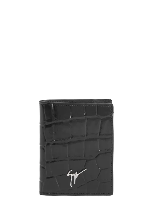 Giuseppe Zanotti plånbok i krokodilskinn - Svart